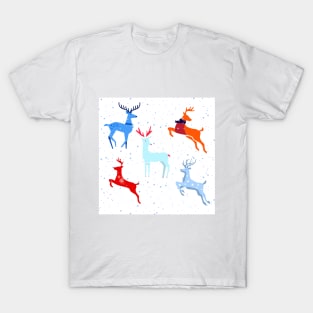 Christmas Snowflake Deers T-Shirt